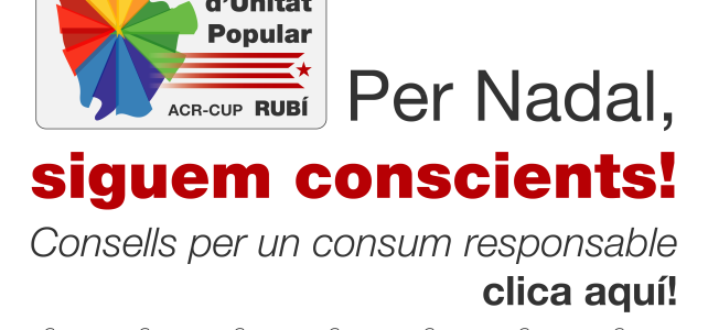 Per Nadal, siguem conscients!