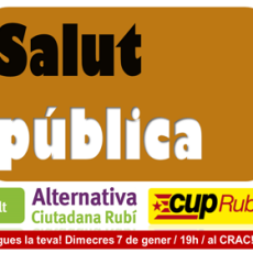 Dimecres treballarem la Salut Pública a Rubí! T’hi esperem!