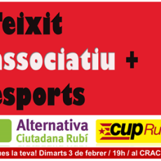 Dimarts 3F treballarem el Teixit Associatiu i Esports