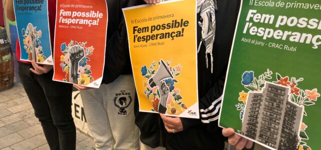 Torna l’Escola de Primavera de l’AUP: fem possible l’esperança!